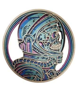 Tablou din Lemn – Design Astronaut 3D