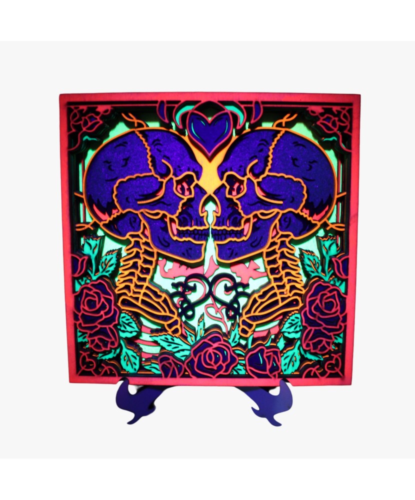 Tablou „Eternal Love” – Artă Luminoasă în Lemn