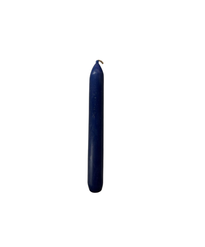 Set 10 Bucati Lumanari Cilindrice Bolsius, Inaltime 170mm, Diametru 20mm, Timp Ardere 5 ore, Culoare Albastru