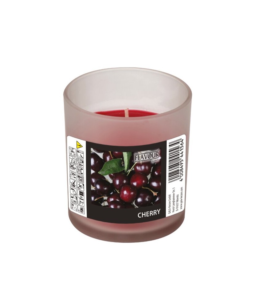 Lumanare parfumata in sticla, Cirese, Culoare Visiniu