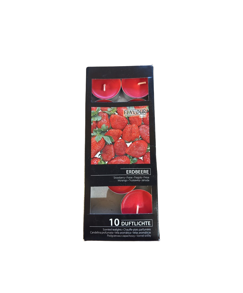 Lumanari tip pastila cu aroma de capsuna, 10 buc/set
