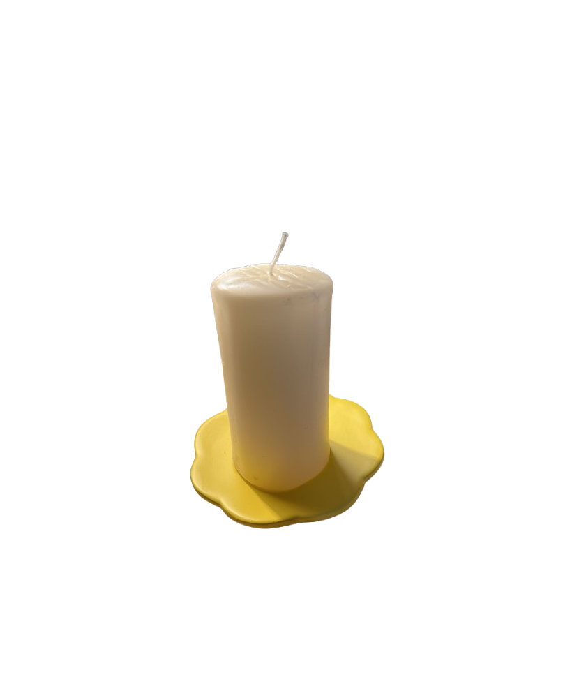 Suport lumanare ceramica, farfurie